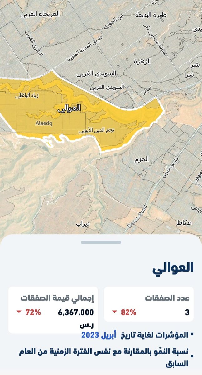 ...

▪️احياء غرب الرياض

في احصائية الصفقات الشهريه  ل ( سهيل )لشهر ابريل تراجعت الصفقات في عدد من احياء غرب الرياض بنسبة ١٠٠% وانعدمت الصفقات  حيث لم ينفذ في ظهرة لبن ولاصفقه  !!!!!