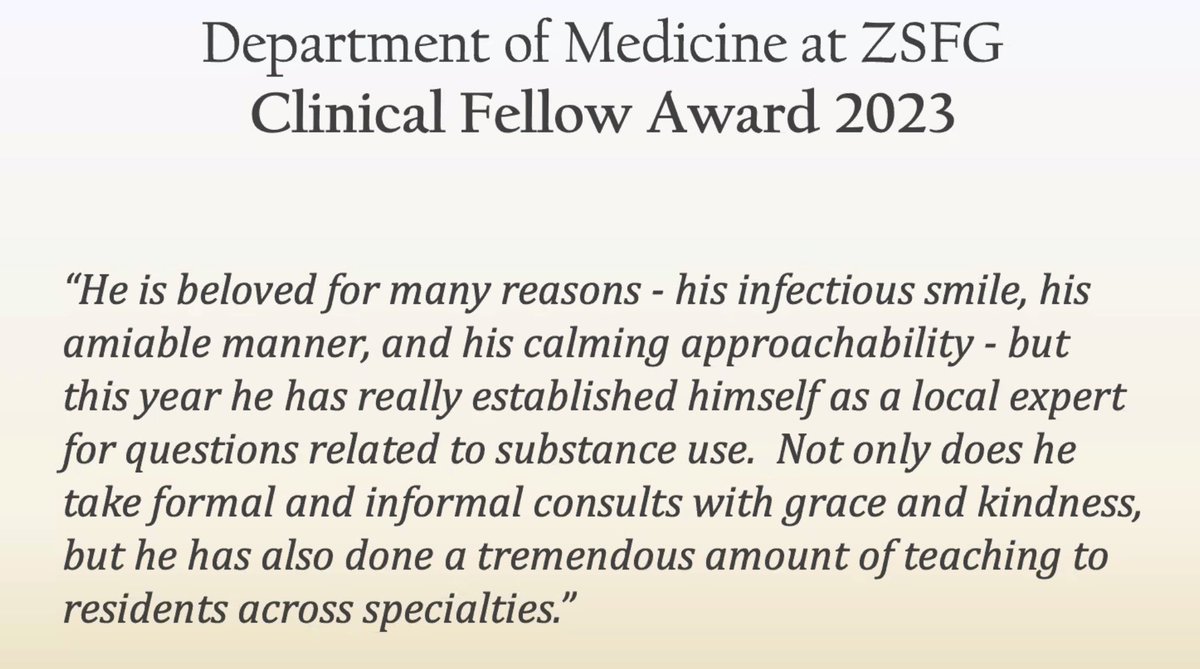 Congratulations to former @UCSFIMChiefs resident and current fellow Dr. Sam Lee for your exceptional clinical care and teaching!