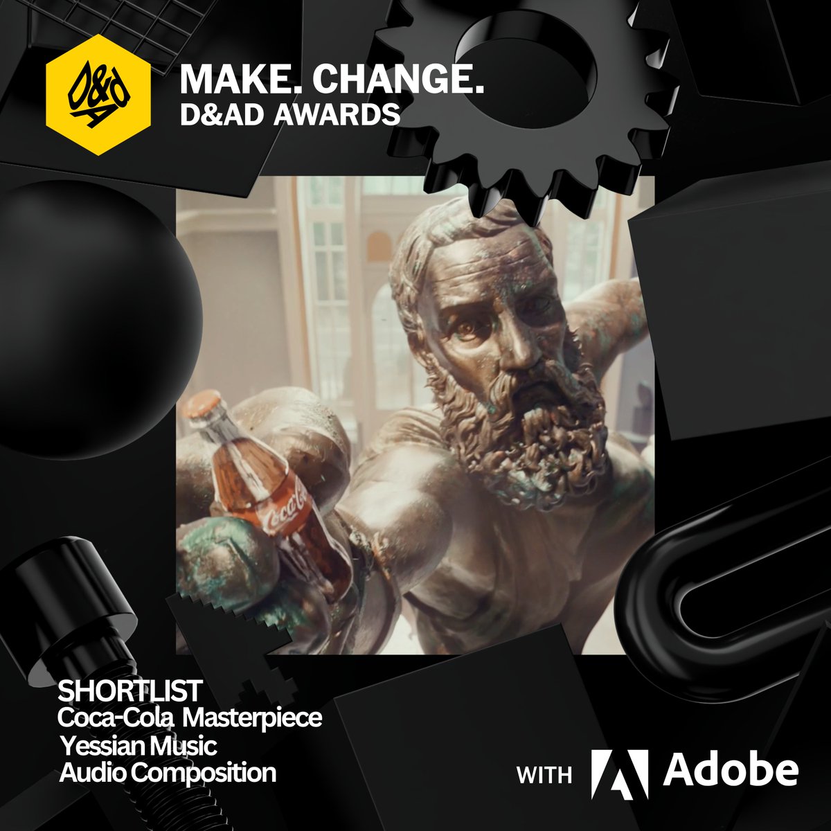 yessianmusic's tweet photo. Exciting news! We're shortlisted in the @dandad awards for our Audio Composition for @CocaCola Masterpiece with @blitzworks_! โจ
Ceremony tomorrow!!
#yessian #yessianmusic #feelthepowerofsound #audiocomposition #masterpiece #cocacola #blitzworks #shortlisted https://t.co/VTsFJM4bLo