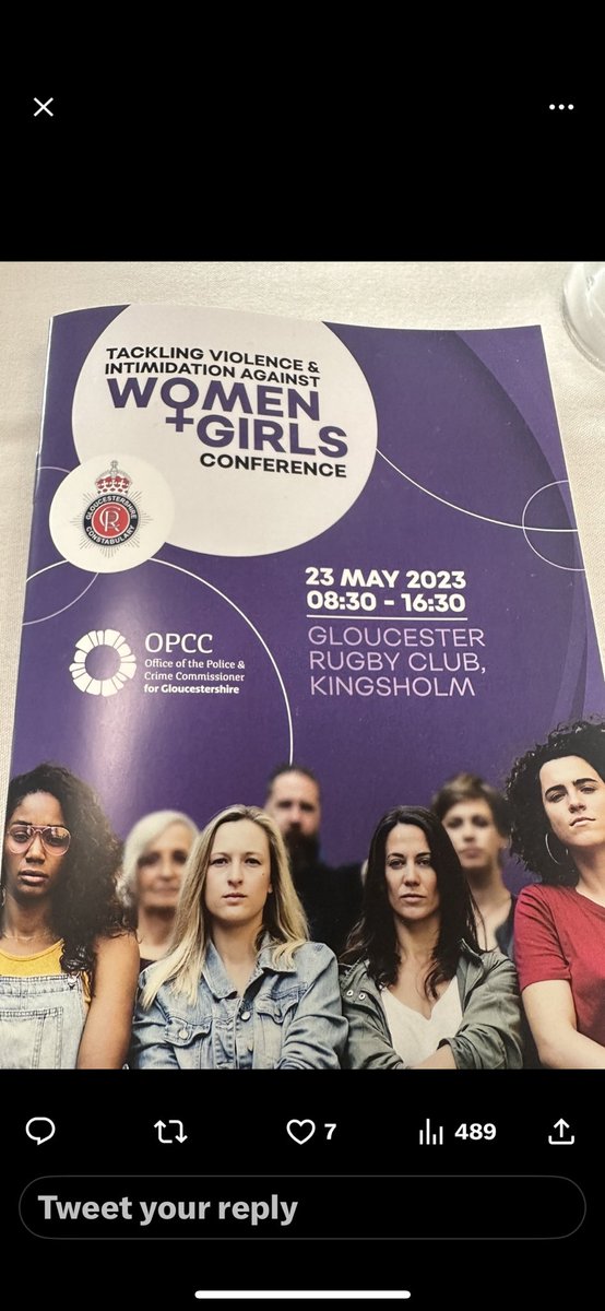 Proud to attend @Glos_Police @Glos_OPCC #VIAWG conference today. Powerful, emotional, inspiring. @WendyConfidence @EverydaySexism @HollieGazzardT @TheNelsonTrust