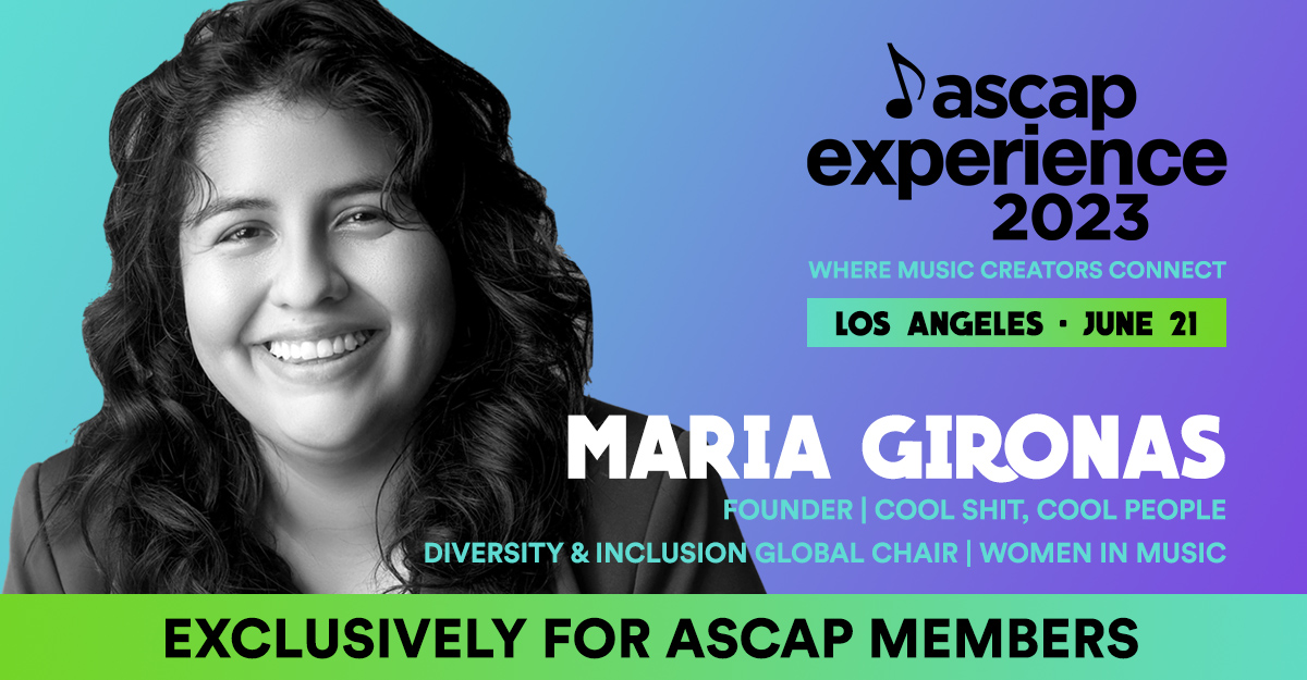MariaGironas's tweet photo. Excited to be moderating a panel on social listening at @ASCAP @ascapexperience 2023! Who else is coming out for it?! https://t.co/imZRrXXvLu

#ASCAPExperience https://t.co/OF6ca5IcAd