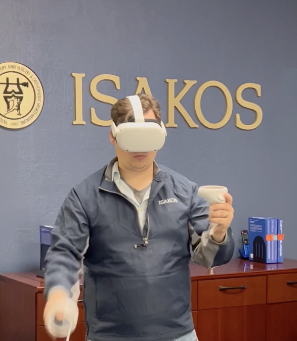 Don't be fooled--it's all work no play in the #ISAKOS Office, as we complete QA testing for the new VR Challenge at #ISAKOS2023 next month in Boston (by far our most fun meeting prep activity to date)!