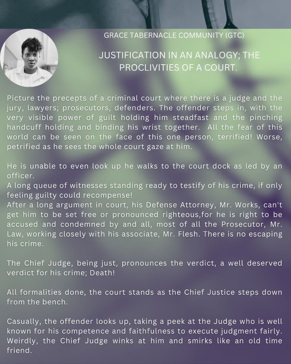 Nerak_chris's tweet photo. The Benevolence of God; Revealed in Justification.

#gracetabernaclecommunity https://t.co/d7C6CnTGin
