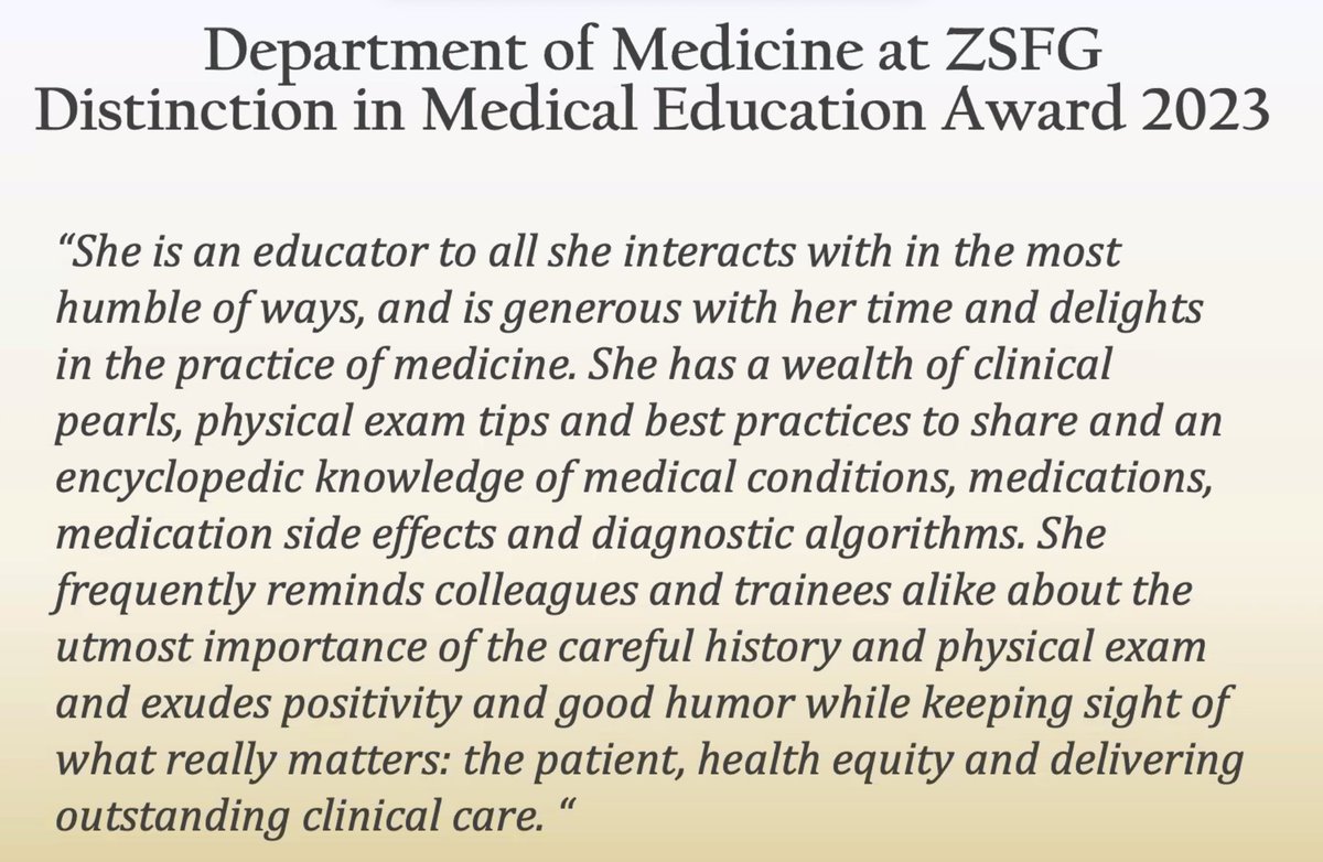 A huge thank you and congratulations to Dr. Joanie Addington-White, the extraordinary Residency Director for the @ZSFGCare Primary Care Internal Medicine Training Program!