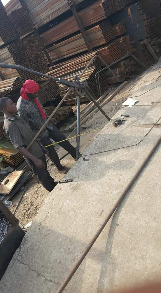 Accwhizzy1's tweet photo. So guys today I decided to go to my iron bender so that  he can help me to do the Bending of all my car body design guy's respect to u all guys https://t.co/weghefe2XY