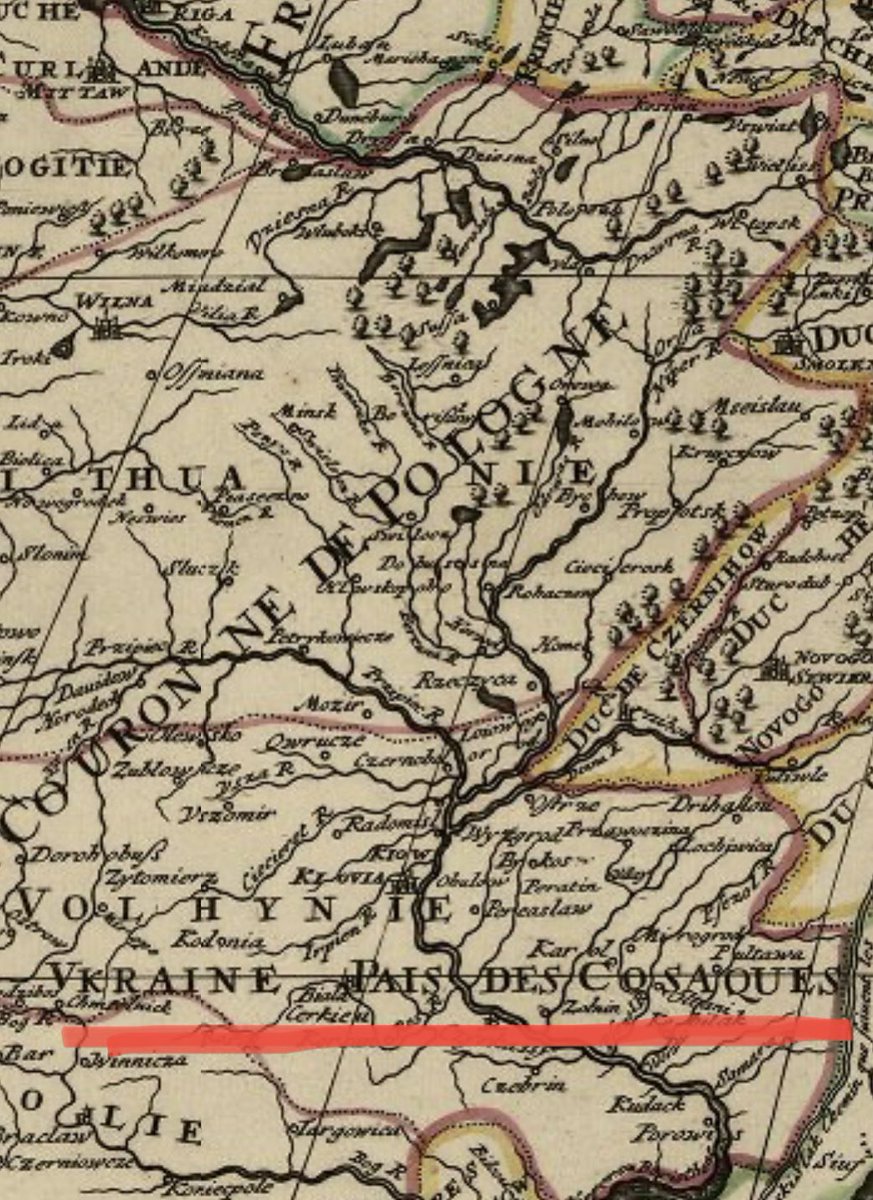 yarotrof's tweet photo. Putin is literally staring at the words “Ukraine — Pays des Cossaques” across current Ukraine on this map from 1670. https://t.co/DysYjZWW7h