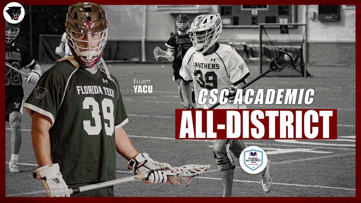 FloridaTechMLax's tweet photo. Not ☝️, not ✌️...but  4️⃣ CSC Academic All-District At-Large Honorees! Congrats to Austin Engeler,  Panchookian, Riley Wagner, &amp; Elliott Yacu! #TechBuilt https://t.co/LTptmDzMKc