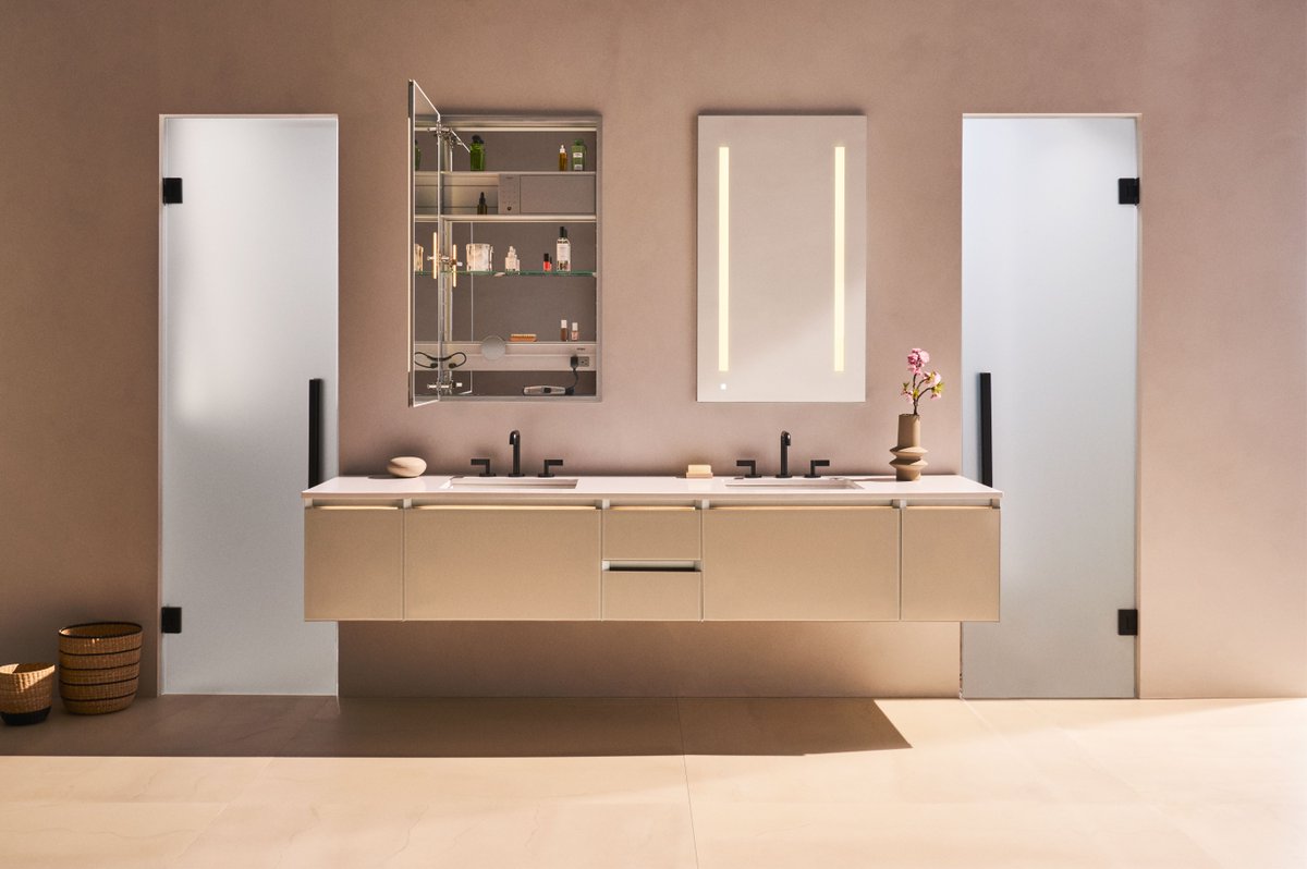 Stylish storage - #Robern #bathmirors #bathroomstorage #bathroomShowroom