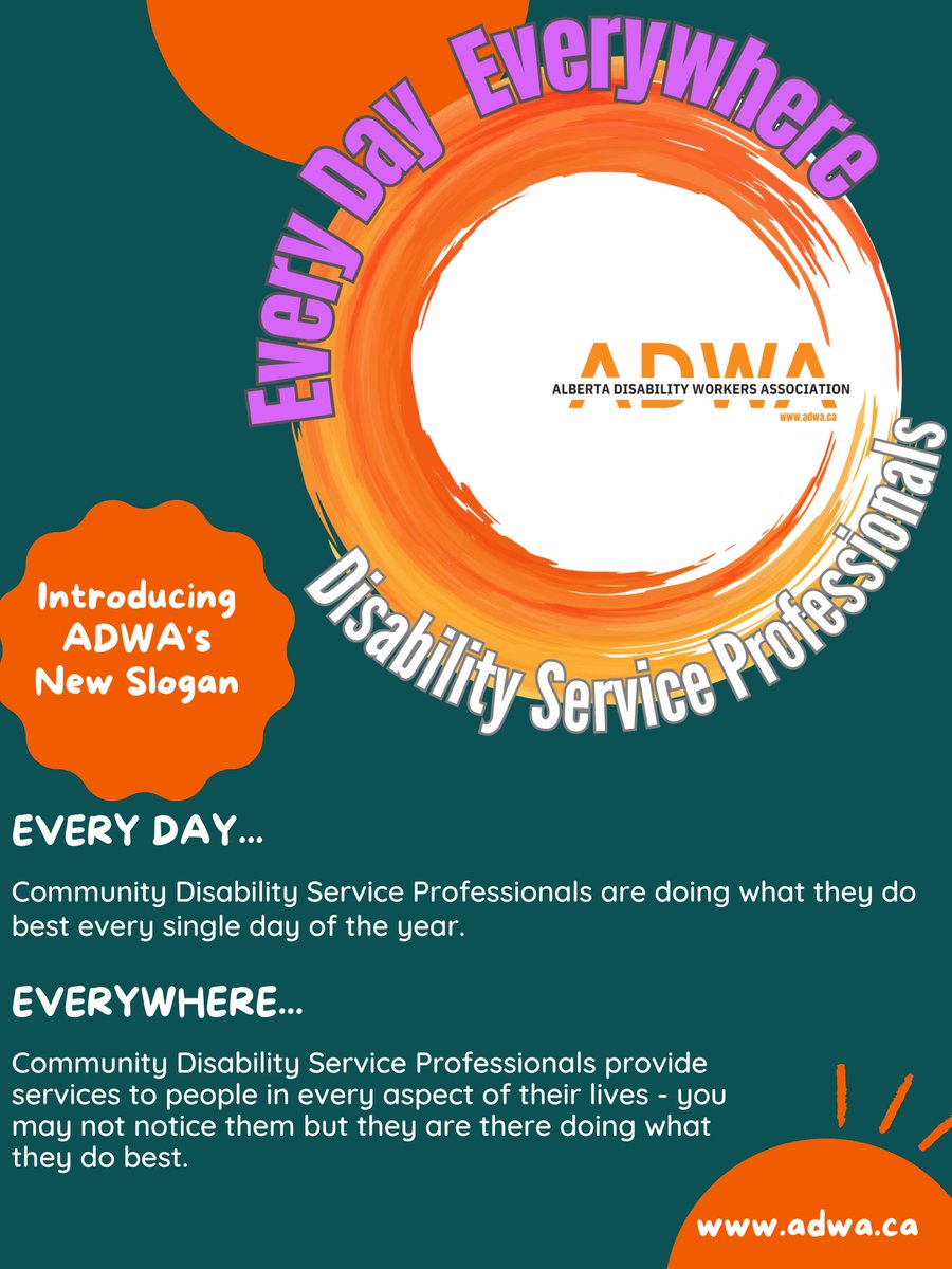 Drum roll please 🥁introducing, ADWA’s new slogan. Get involved at ADWA.ca