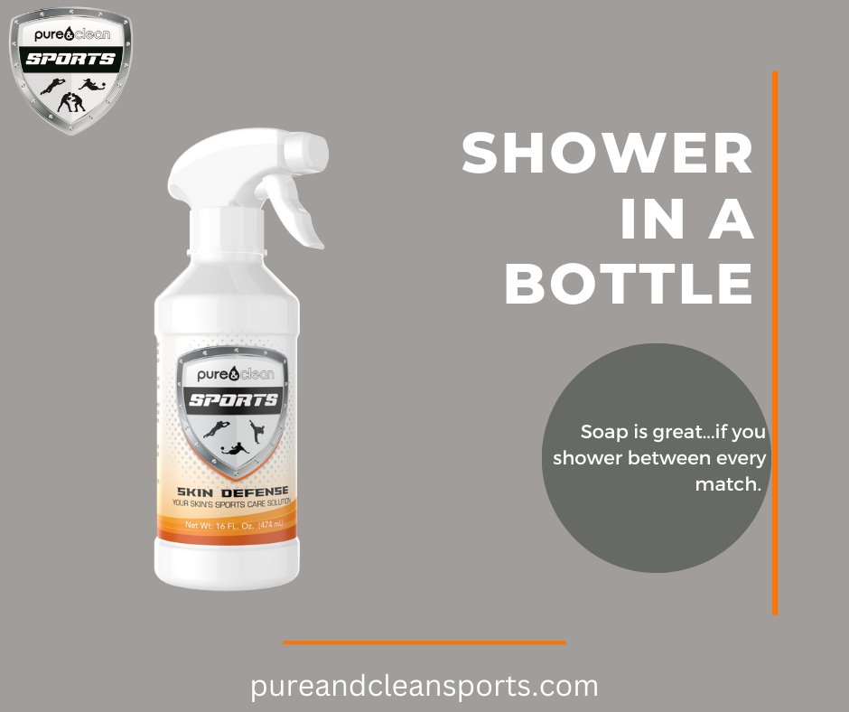 USAWrestling's tweet photo. Skin Defense is a shower in a bottle! Let us help keep you on the mat this wrestling season! Use code USA10 at https://t.co/yB70EleRxc! #StayPureStayClean #DominateSkinIssues #ad https://t.co/Wdx3VxvECA