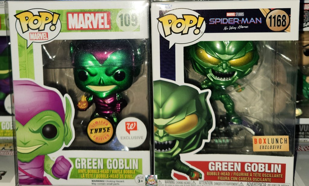 Happy POP! Two's-day! 

Classic Metallic💥✨️
vs
Raimi Metallic👺✨️

🎃💣's all around! From print to the screen, small or big, the Green Goblin is one of the most iconic in history.
Both of these reside proudly with us as serious personal grails 💚🥇🥹

#FunkoPOP #FunkoFamily