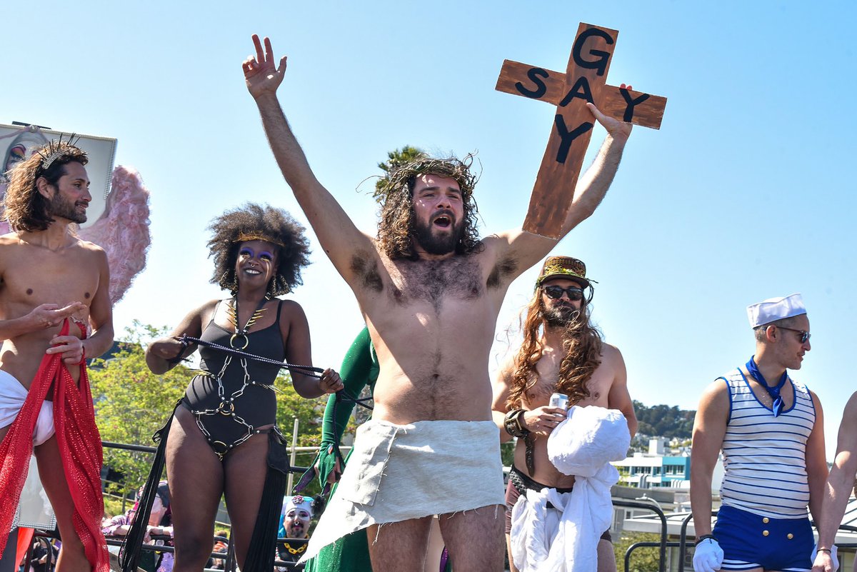 megbasham's tweet photo. .@nytimes reporting on @dodgers re-inviting “queer nuns” tries to position the drag group as the same as Jackie Robinson and other civil rights icons. Would love to know if black Americans appreciate their honor and dignity being borrowed for this mockery of Jesus. https://t.co/3mm2BZMzAQ
