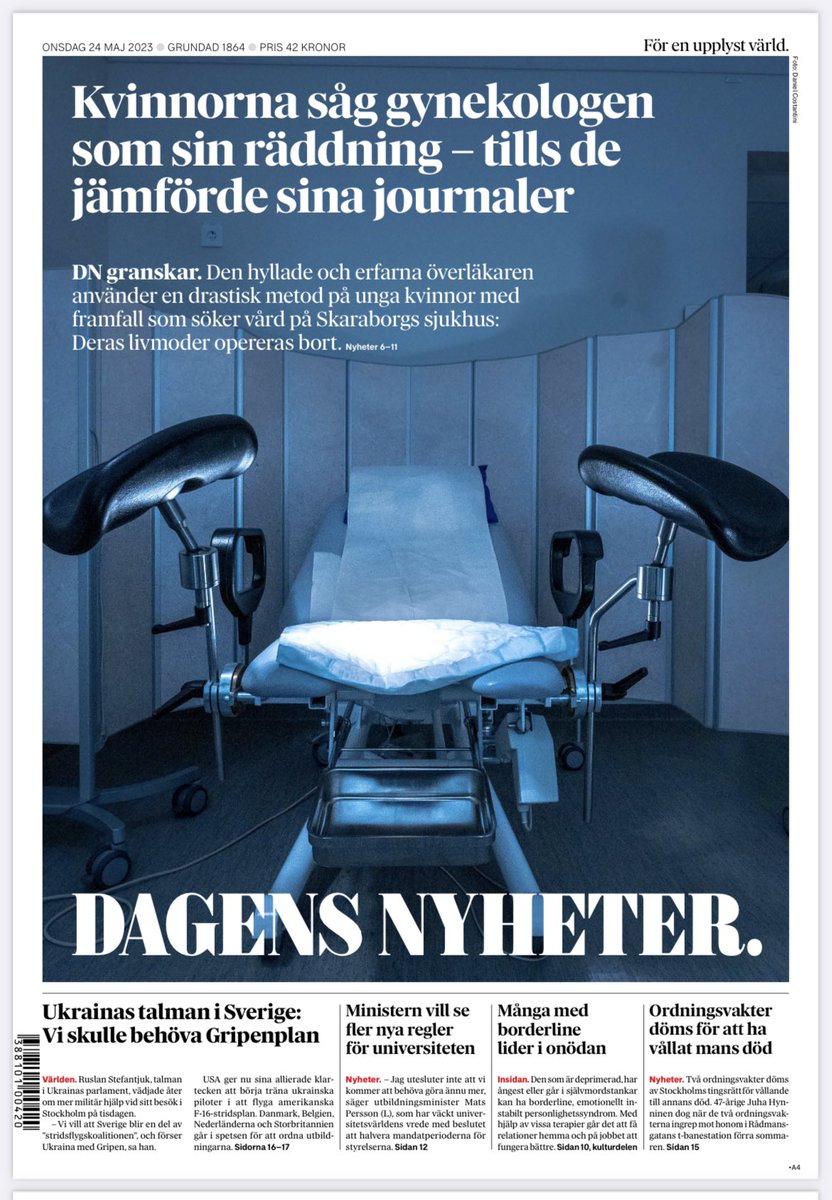 DN:s förstasida onsdag