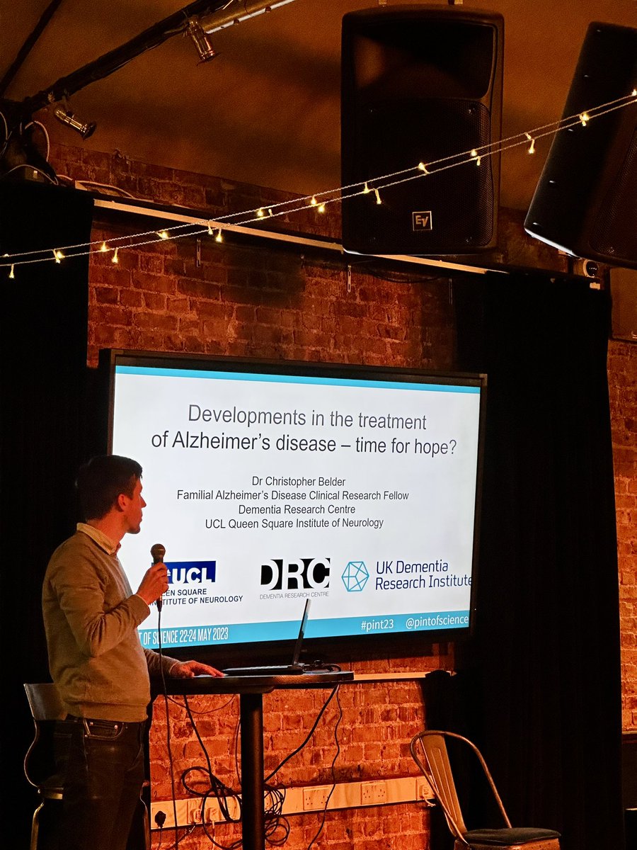 Sophie Goldsmith (@sgoldsmith0) on Twitter photo Such a wonderful second night! #pint23 <a href="/pintofscience/">Pint of Science UK</a> 🧠🧬 Thank you to our speakers, Dr Yichen Qiu who gave a fab talk on gene therapy for epilepsy🥼& Dr Chris Belder who closed the evening with a very promising talk about treatments for Alzheimer’s <a href="/drcionucl/">DRC@UCL</a> <a href="/UCLIoN/">UCL Queen Square Institute of Neurology</a> Such a wonderful second night! #pint23 <a href="/pintofscience/">Pint of Science UK</a> 🧠🧬 Thank you to our speakers, Dr Yichen Qiu who gave a fab talk on gene therapy for epilepsy🥼& Dr Chris Belder who closed the evening with a very promising talk about treatments for Alzheimer’s <a href="/drcionucl/">DRC@UCL</a> <a href="/UCLIoN/">UCL Queen Square Institute of Neurology</a>