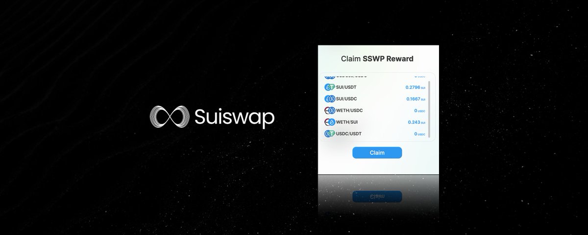 If you've staked $SSWP following our mainnet launch, it's time to take action! You can now claim your first dividend rewards after mainnet launch. We distribute 60% of the platform's profits every 14 days to all our $SSWP stakers ! How to claim: suiswap.app/doc/suiswap/?s…