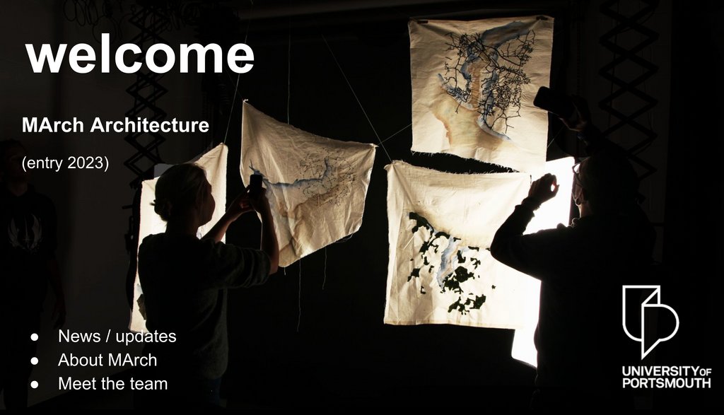 PSA _ Portsmouth School of Architecture (@arch_port) on Twitter photo MArch Architecture entry 2023
Find out what we have been up to and meet the team
10am Wednesday 24th 2023 via zoom
DM message us if you would like to received the link or recording.
@uopinteriorarchitecture
<a href="/portsmouthuni/">University of Portsmouth</a>
@uniportsmouthcci
@pompeyinteriors MArch Architecture entry 2023
Find out what we have been up to and meet the team
10am Wednesday 24th 2023 via zoom
DM message us if you would like to received the link or recording.
@uopinteriorarchitecture
<a href="/portsmouthuni/">University of Portsmouth</a>
@uniportsmouthcci
@pompeyinteriors
