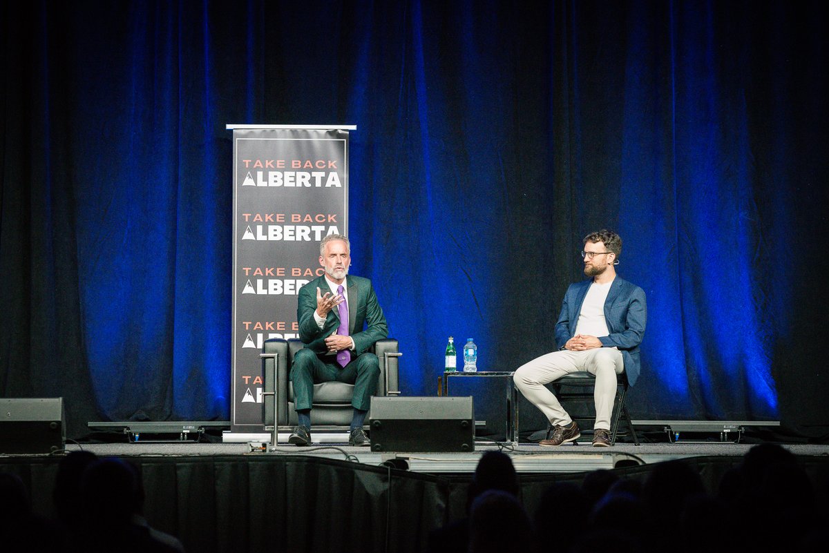 It was amazing to ask @jordanbpeterson questions at our Take Back Alberta event last night.