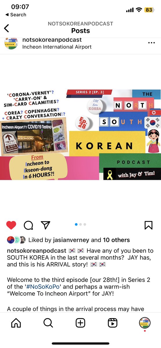 Last week we published our 28th #NoSoKoPo / #NotSoKoreanPodcast episode, and it’s about Jay’s recent-ish arrival in SEOUL.  

Here’s a screenshot from our Instagram a/c &amp; also make your way over to “here” for ALL audio &amp; video LINKS!:  linktr.ee/NotSoKoreanPod… 🇰🇷 🙏🏻#KoreanCulture