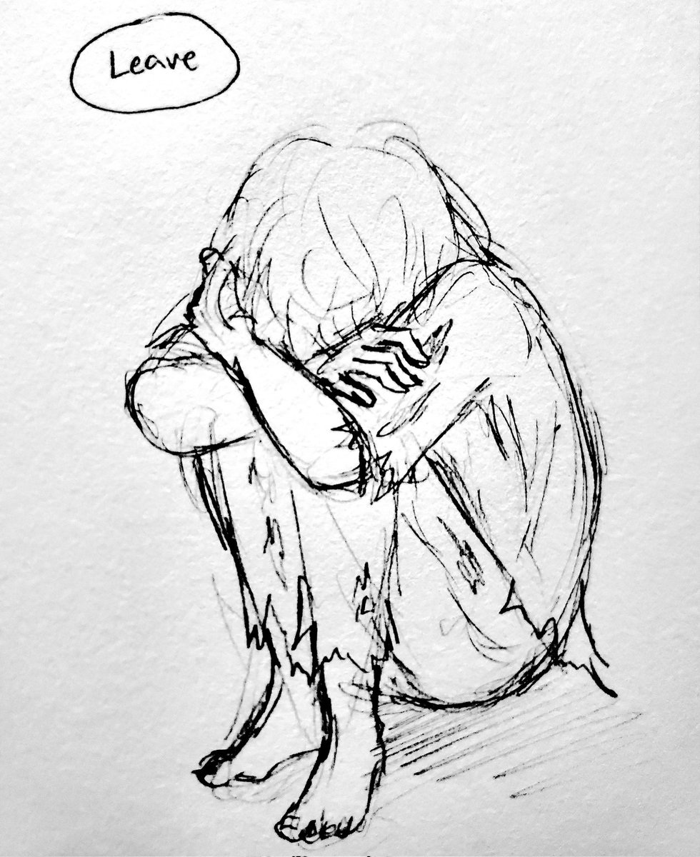 easy sad people drawings