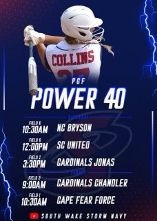 Ready for some <a href="/swstorm_navy/">south wake storm navy</a> softball in the PGF Power 40 in Florence, SC this weekend.