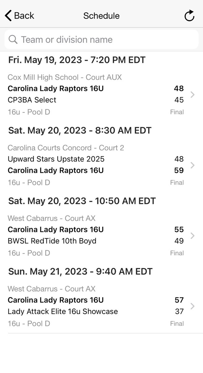 Congratulations to our 16u Carolina Lady Raptors on finishing the weekend 4-0 at the LBI: Carolina Jamfest Live Event in Concord, NC. We beat 4 high level teams which included Chris Paul’s CP3 Select team & Boo Williams Nike Virginia Select team. 
#RaptorNation 🏀🦖