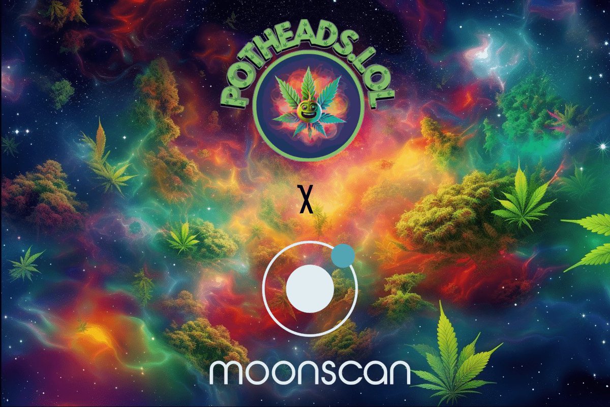 POTHEADSLOL's tweet photo. πβ¨ Cosmic collab! POTHEADS joins Moonscan to unravel $WEED token mysteries. This epic partnership, with advisor sevenbp onboard, adds a new dimension. Get ready for an exciting crypto journey! #POTHEADS #Moonscan #WEED #Crypto https://t.co/oGoMBHD7kg