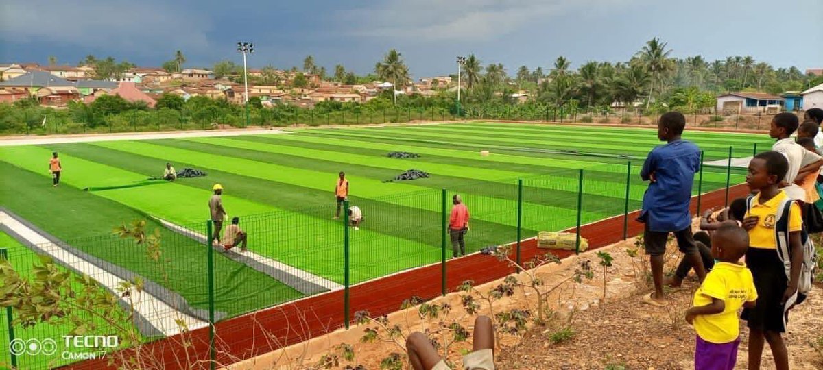 Assin Breku gets new modern Astroturf to support Youth in Sports,
Assin North . 

#PossibleTogether
#BuildingGhanaTogether