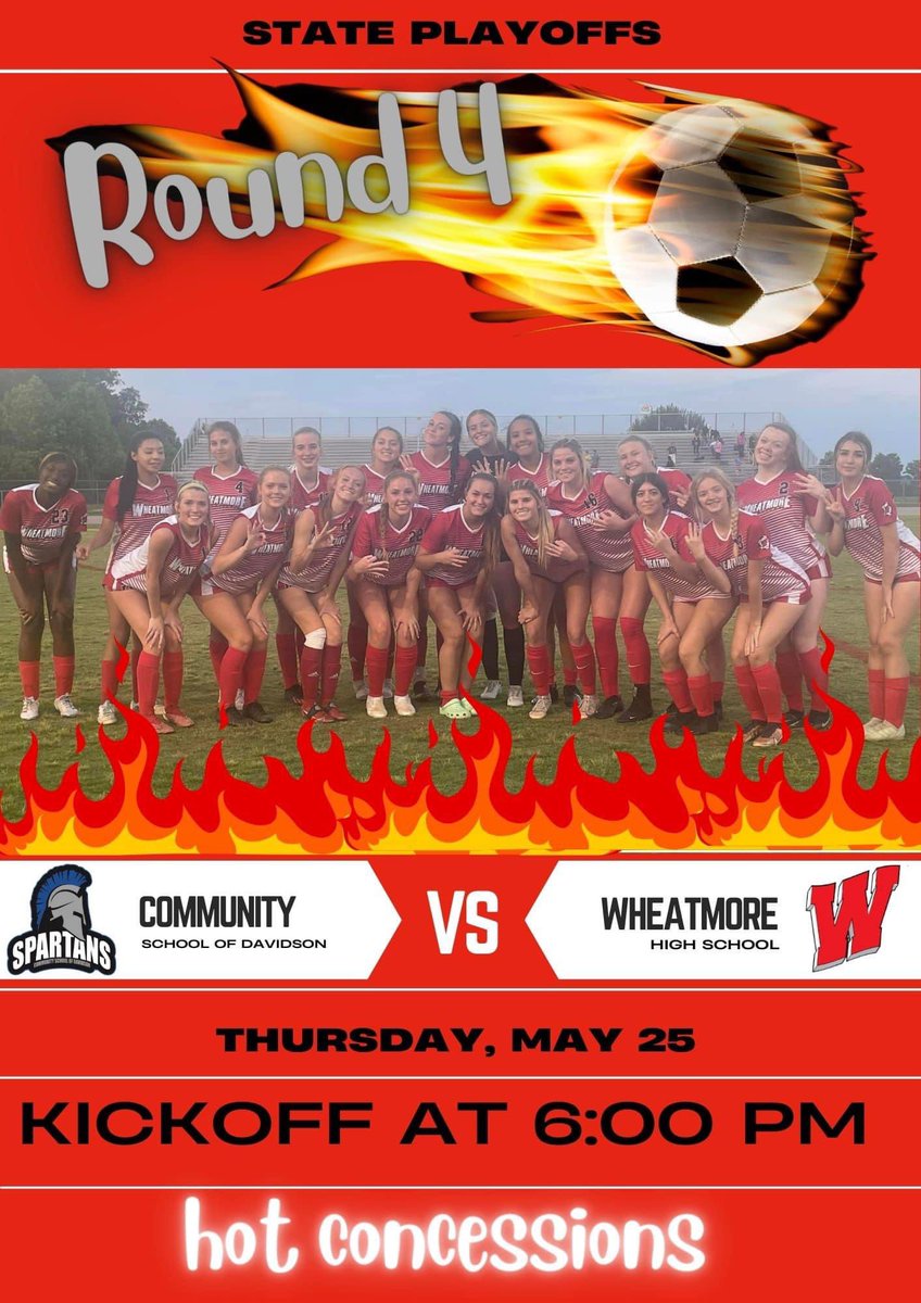 mrspartin's tweet photo. The Wheatmore Ladies Soccer Team are on their way to Round 4! Come support our Meredith girl and her team as they battle it out on Thursday @Tweet_the_Wheat ! https://t.co/pRk8BaUpi9