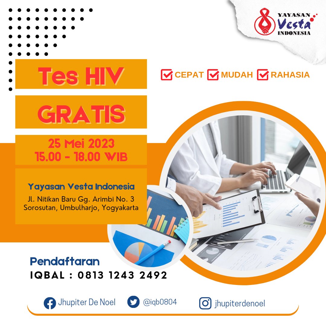 Yuuk besok kamis, yg mau tes HIV bisa di akses 😉😉😉
#teshiv #teshivgratis #teshivjogja
#gayjogja #gayjogjakarta