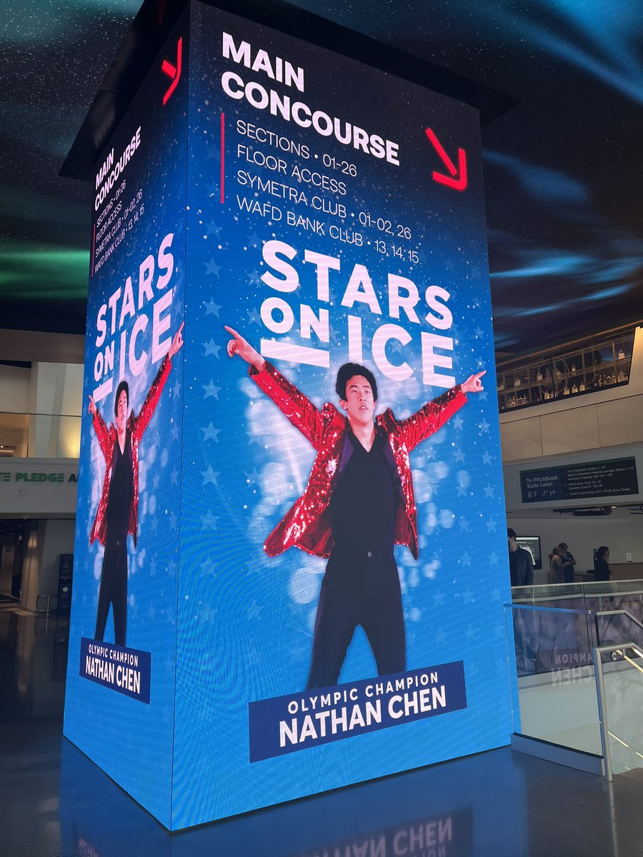 来たよん、ワクワク😀
#StarsOnIce #NathanChen 
#Seattle