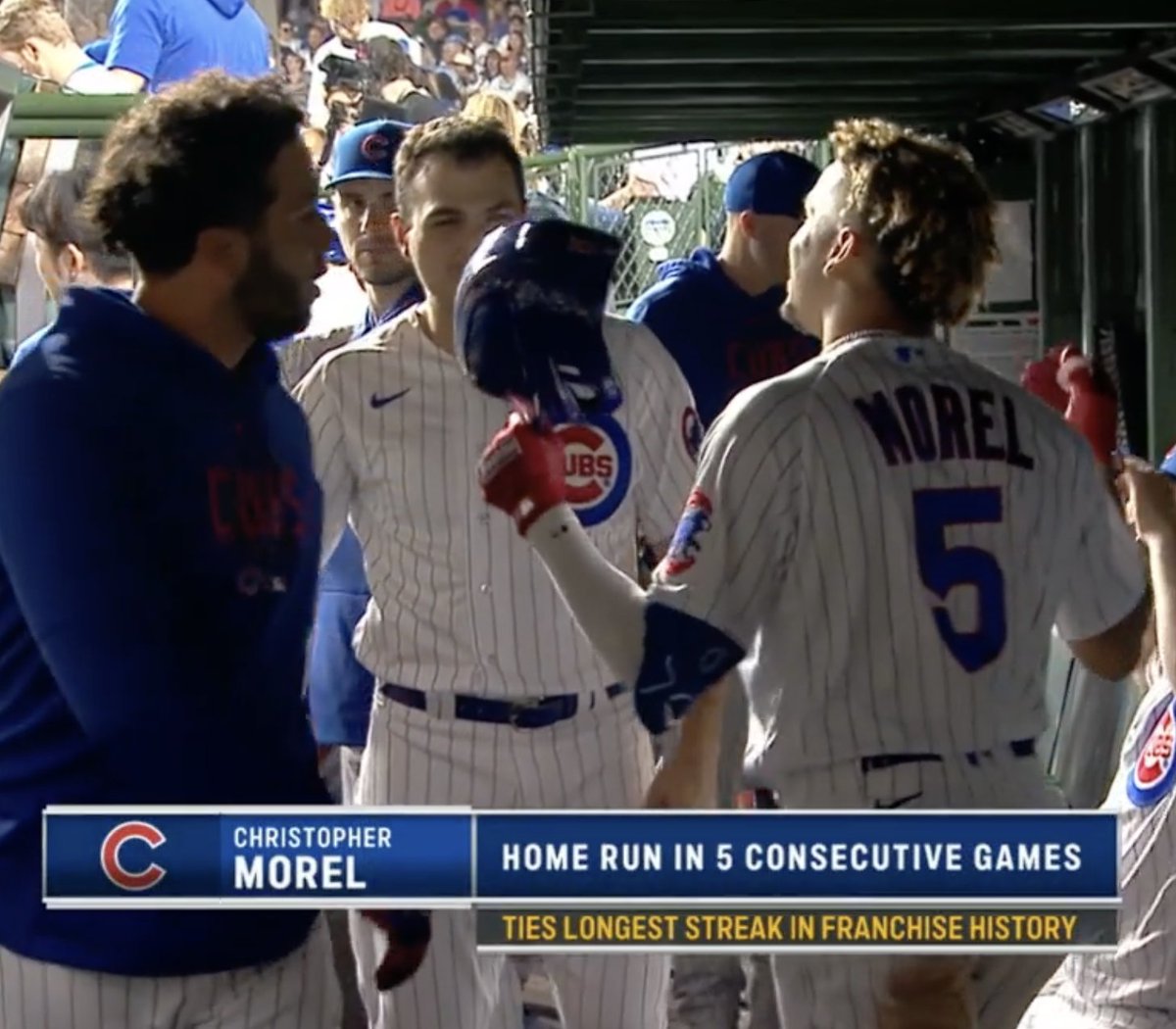 BleacherNation's tweet photo. In case you didn't know just how special this is. Christopher Morel has homered 9 times in 12 games, *AND* he's now done this: https://t.co/ccuMoDkvCl