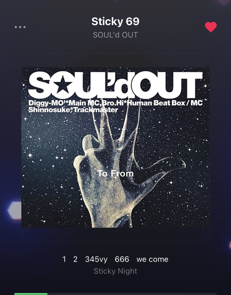 kirakirami1234's tweet photo. このアルバムの曲が大好き- ̗̀🎧𓂃 ︎︎ᕷ
SOUL' d OUT
『#To_From』
#Sticky69 #SOULd_OUT https://t.co/BN1G8Dkly1