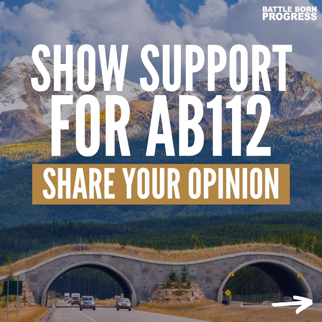 BattleBornProg's tweet photo. Up next TOMORROW at #NVleg: funding wildlife crossing infrastructure on Nevada highways! This is key to protecting wildlife, our ecosystem, & conserving our outdoor recreation economy. Tune in on 5/24 at 8AM for #AB112 to testify in support! https://t.co/8L1E3KRn27 https://t.co/URxvVpkYcl