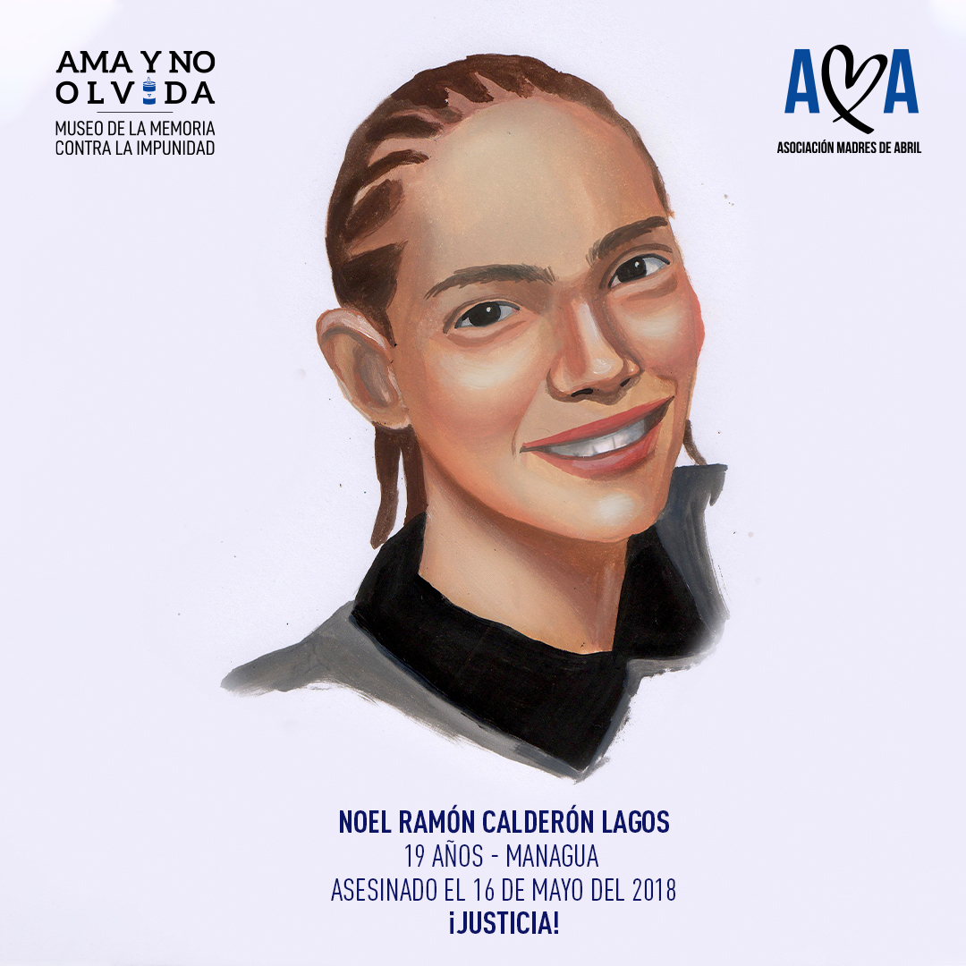 MadresDeAbril's tweet photo. 💙🖤Noel Ramón Calderón Lagos ingresó a la UPOLI desde el 20 de abril de 2018 para apoyar la protesta de los universitarios. El 15 de mayo, aproximadamente a las 9:30 de la noche, se movilizaba junto a su papá y su primo, sin percatarse de que un taxi blanco los seguía. 💙🖤 https://t.co/MkZUWNU4L5