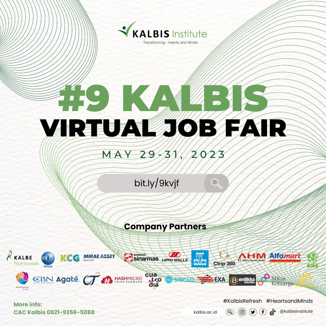 kalbiscareer's tweet photo. Yuk teman-teman Job Seeker bisa merapat untuk join Virtual Job Fair Kalbis, 29-31 Mei 2023 👍 https://t.co/2YOpbgjVFq