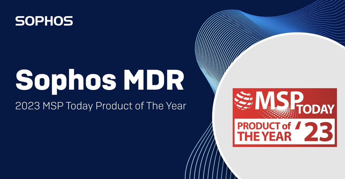 SophosPartners's tweet image. Sophos #MDR was recognized by @tmcnet with a 2023 MSP Today Product of the Year Award. TMC’s CEO, @rtehrani, shares that these offerings deliver a “first-class customer experience.” Learn how you can offer #CSaaS that detects and defend against threats: fal.cn/3ytLr