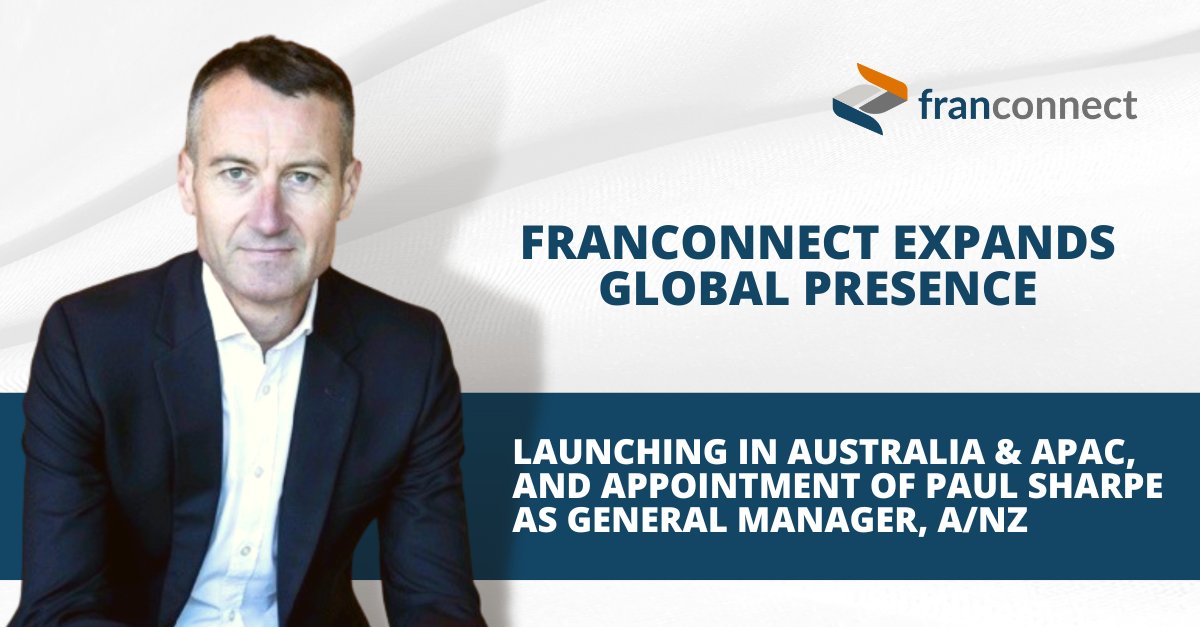 Join us in welcoming Paul Sharpe as our new General Manager of the Australia/New Zealand (A/NZ) office!
Paul will be responsible for all go-to-market activities in A/NZ, and continued growth of FranConnect product lines in the region.

Read more here: ow.ly/HB6550OuJXT