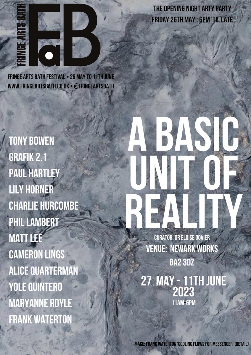 Excited to be showing as part of this exhibit curated by @eloise_govier_artist which is itself only a small part @fringeartsbath fringeartsbath.co.uk opens this Friday and runs until 11 June. #fringeartsbath2023