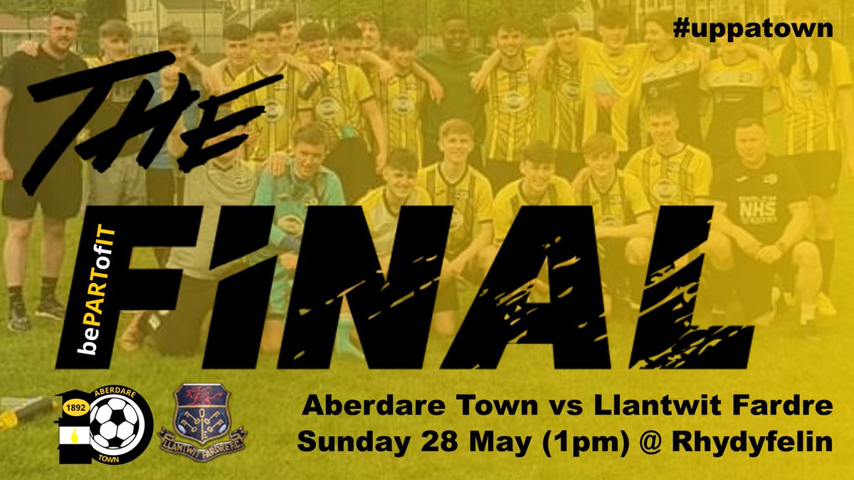 AberdareTown's tweet photo. LEAGUE CUP FINAL
Aberdare will face Llantwit Fardre in the cup final on Sunday. Our opponents overcame Ynyscynon 3-1 tonight and both sides will be going for a league and cup double. Classic encounter awaits #bePARTofIT #uppatown https://t.co/fmKAOO18IH