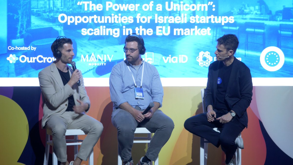 EuStartupPrize's tweet photo. Our MD @dansobov presented @EuStartupPrize to #EcoMotion in Tel Aviv. 2 of our past winners; Andrea Mocellin Founder of @WheelRevolve & Adam Simkin COO of @autofleet_io told the audience how winning helped them scale. Want to win this year? Apply now: https://t.co/9uOX7FG1cp https://t.co/ApYCJXXZh5