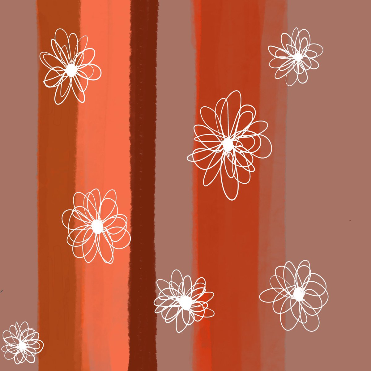 AabRangi's tweet photo. Made these simple (almost doodle-like) flowers, experimenting with different color hues. Digital Art gives you so much freedom.  #digitalart #DigitalArtist #digitalpainting #pattern #design #floral #floralart #flower #stripes #redbubbleartist #society6  #redbubble #aabrangi https://t.co/WZFHZUn4qS