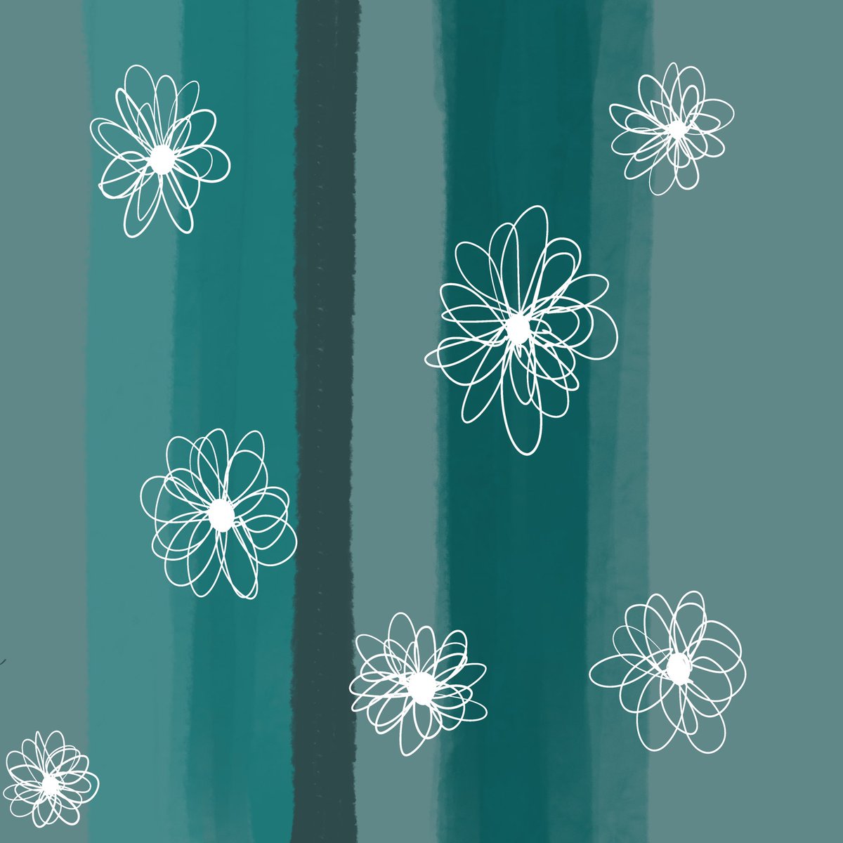 AabRangi's tweet photo. Made these simple (almost doodle-like) flowers, experimenting with different color hues. Digital Art gives you so much freedom.  #digitalart #DigitalArtist #digitalpainting #pattern #design #floral #floralart #flower #stripes #redbubbleartist #society6  #redbubble #aabrangi https://t.co/WZFHZUn4qS