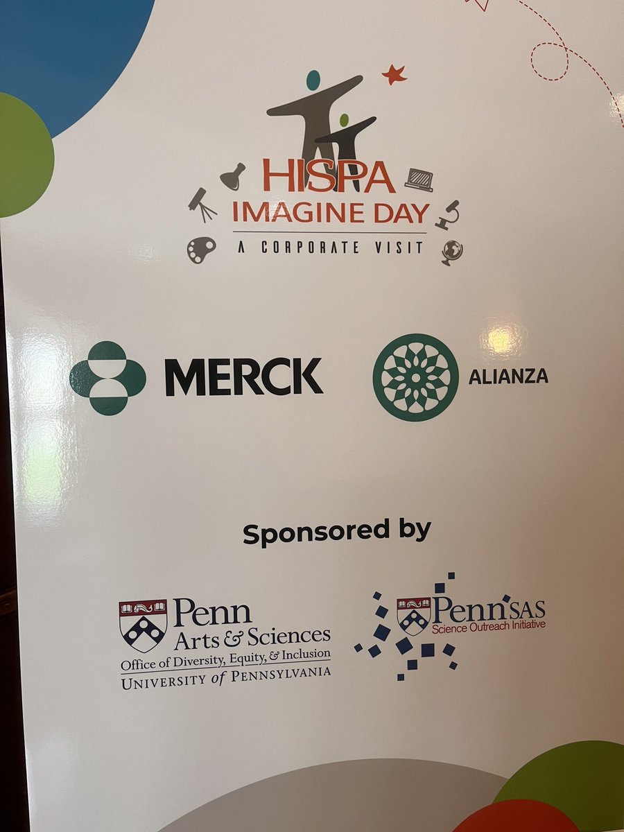 VgpPr's tweet photo. Today was Imagine Day @Penn as we welcome @HISPAteam and an amazing group of middle school students. We enjoyed #STEM activities and #rolemodel stories! #ilovemyjob #latinxinstem #merkpartnership #scienceoutreach https://t.co/kJHAKWRTrB