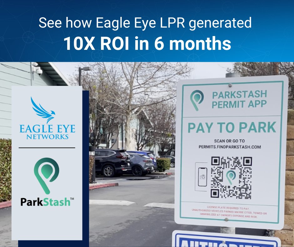 Generate parking revenue with your video surveillance system. See how Eagle Eye LPR (License Plate Recognition) integrated with <a href="/ParkStash/">ParkStash</a> - a parking payment and management app - and generated 10X ROI in six months. #parking #AI #videosurveillance
hubs.li/Q01QX6T70