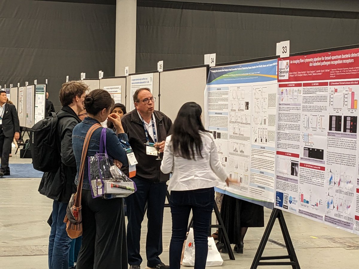 arber_dave's tweet photo. #CYTO2023 is wrapping up on Day 2 in #Montreal! The poster session and social session are happening! @Stratocore 
#cytometry #flowcytometry #corefacility #labops #SaaS https://t.co/OVNAuauEre