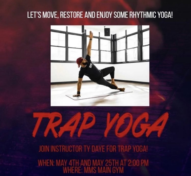 Trap Yoga with @yogaeverydaye <a href="/iamtydaye/">Unlimited Waves</a> this Thursday May 25! Students check Canvas and your email for more information! Thank you <a href="/NewLeadersOrg/">New Leaders</a> for the grant that makes this possible!