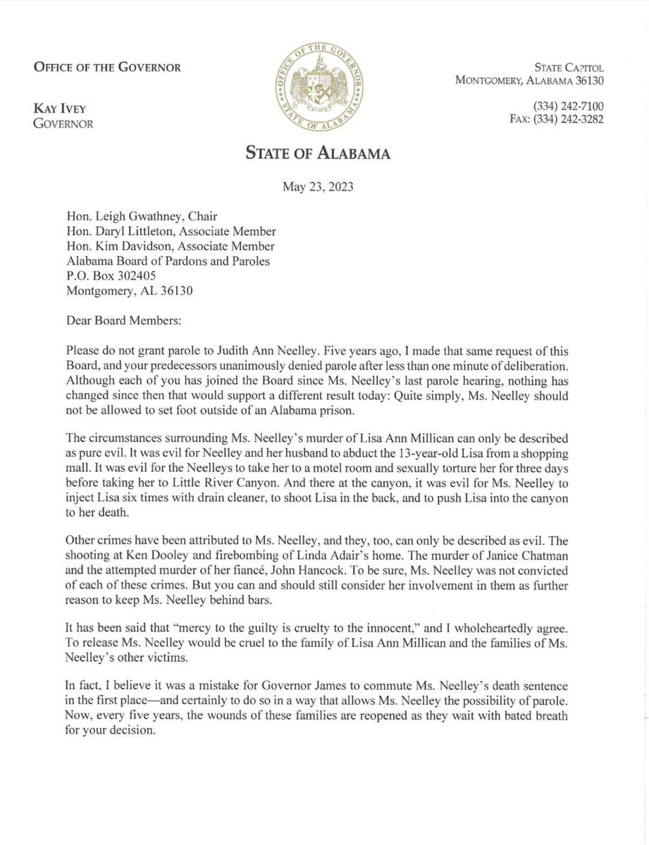 Governor Kay Ivey tweet media