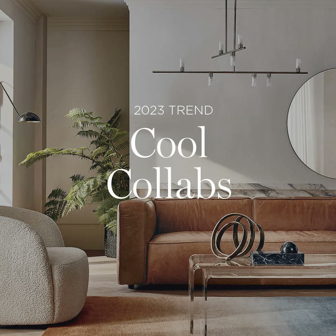 DECOHomesca's tweet photo. We see creative collaborations amongst celebrities and powerhouse brands as an emerging trend in 2023! Read our #DesignTrendsMagazine on our website to learn more about our favourite cool collabs! #DecoHomes
Photo Credits: @ruggable @CB2 @busterandpunch @CrateandBarrel https://t.co/vs10cMxjxr