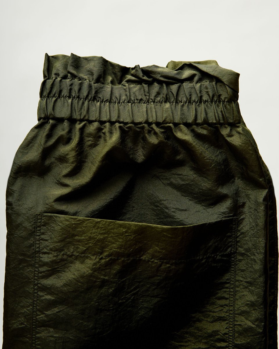 tibi's tweet image. The Crispy Nylon Pull On Wilt Jogger.