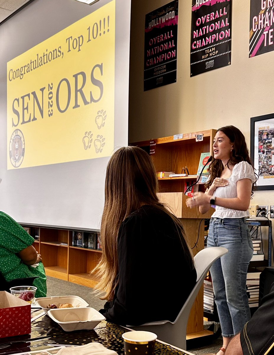 NISDBrennan's tweet photo. Congratulations to our Top 10 Seniors, as today we celebrated their accomplishments at our 2023 Top 10 Breakfast!!  We are so proud of each of you, and continue to let your light shine! 💛🖤 https://t.co/UE6XUVTwDq